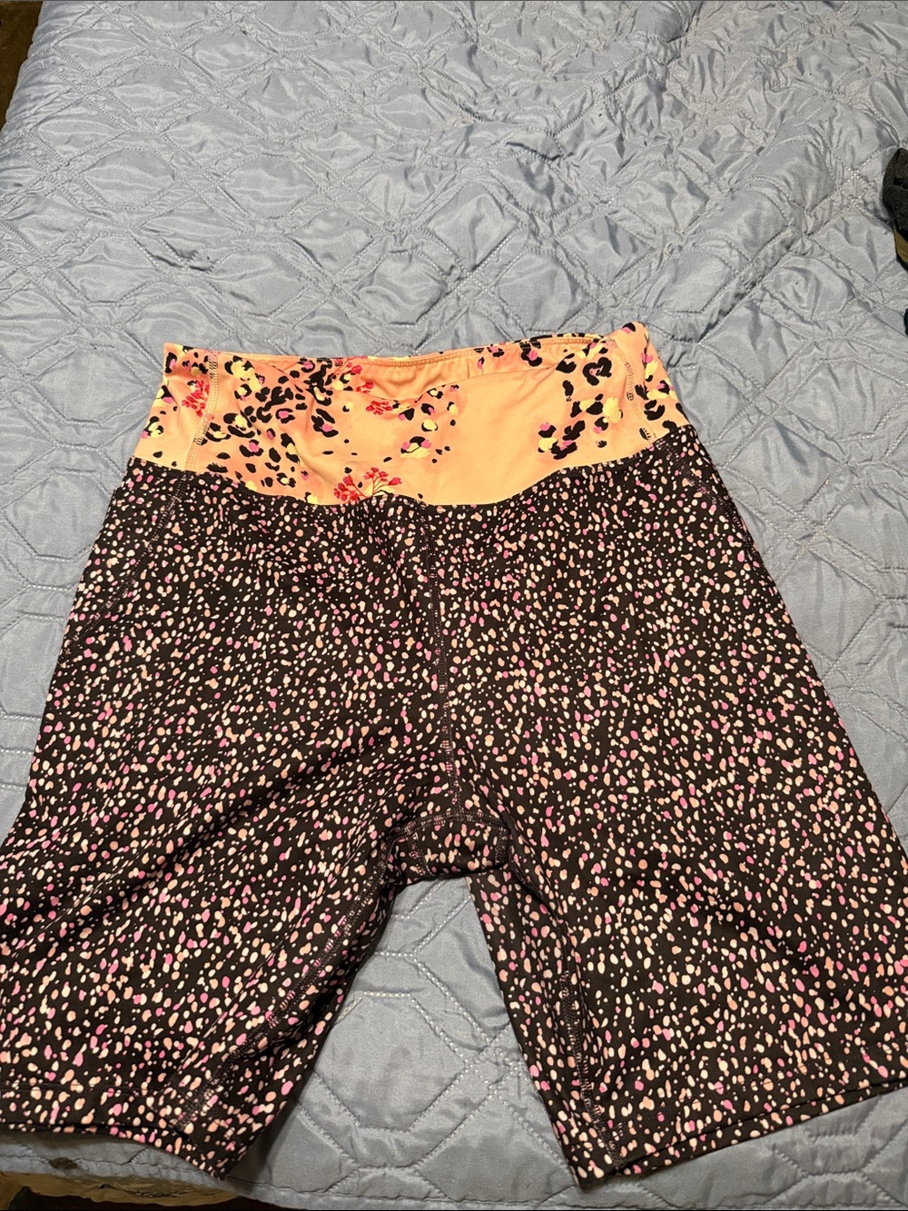 Women’s ' Black & Pink Leopard Print Athletic Shorts